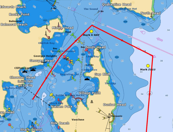 sydney hobart yacht positions map